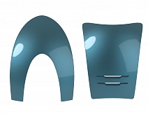 BOX.INS.F.R.L..НАКЛАДКИ НА ШЛЕМ "METAL LIGHT BLUE"