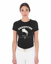ETW00241..ФУТБОЛКА "JUMPING HORSE CLUB"